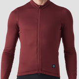 Men's Grid Thermal Jersey - Burgundy