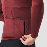 Men's Grid Thermal Jersey - Burgundy