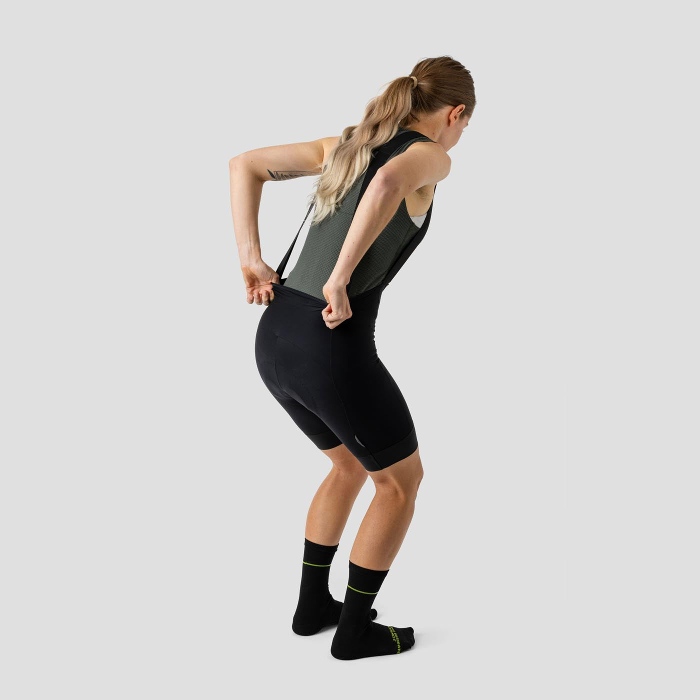 "Women's cycling bib shorts without pockets in Black — Not-Cargo by Ornot"