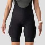 Women's  Droptail Thermal Cargo Bib Short - Black