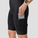 Women's  Droptail Thermal Cargo Bib Short - Black
