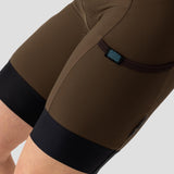 Women's  Droptail Thermal Cargo Bib Short - Espresso
