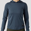 Women's UV Hooded Trail Shirt - Stone Blue