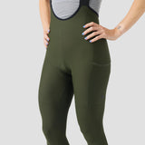 Women's Lightweight Droptail Cargo Bib Tight - Olive